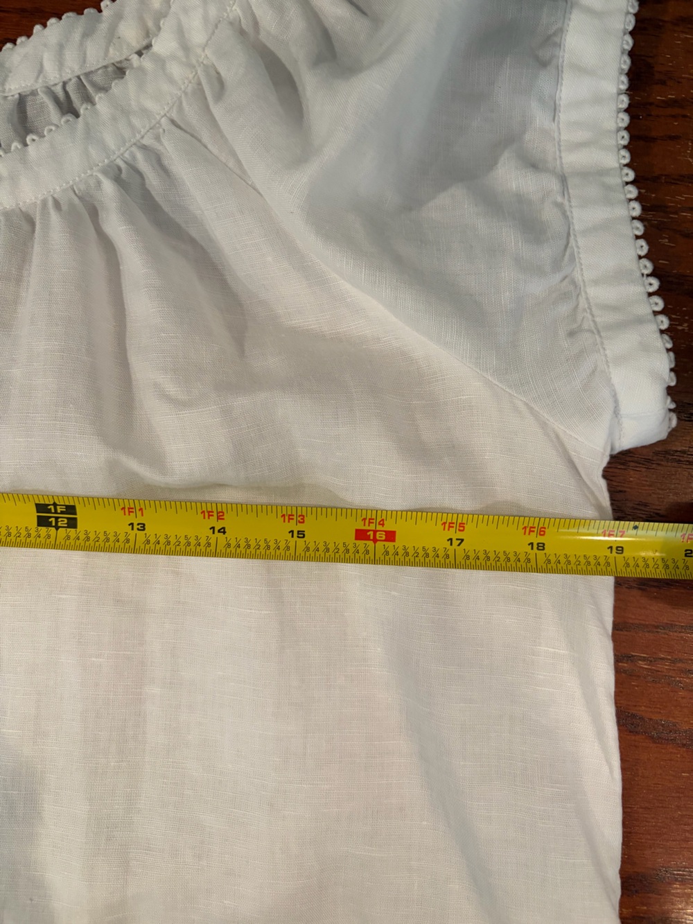 Merona White Linen Blend Peasant Blouse Small Boho Cottagecore Top Puff Sleeves - Picture 6 of 9